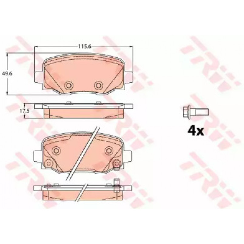 GDB2116  TRW - Гальмівні колодки до дисків