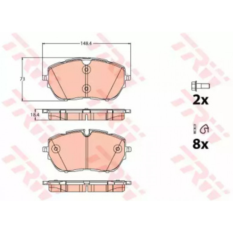 GDB2121  TRW - Гальмівні колодки до дисків