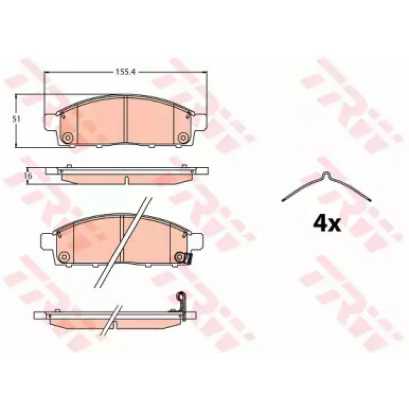 GDB2124 TRW - Гальмівні колодки до дисків