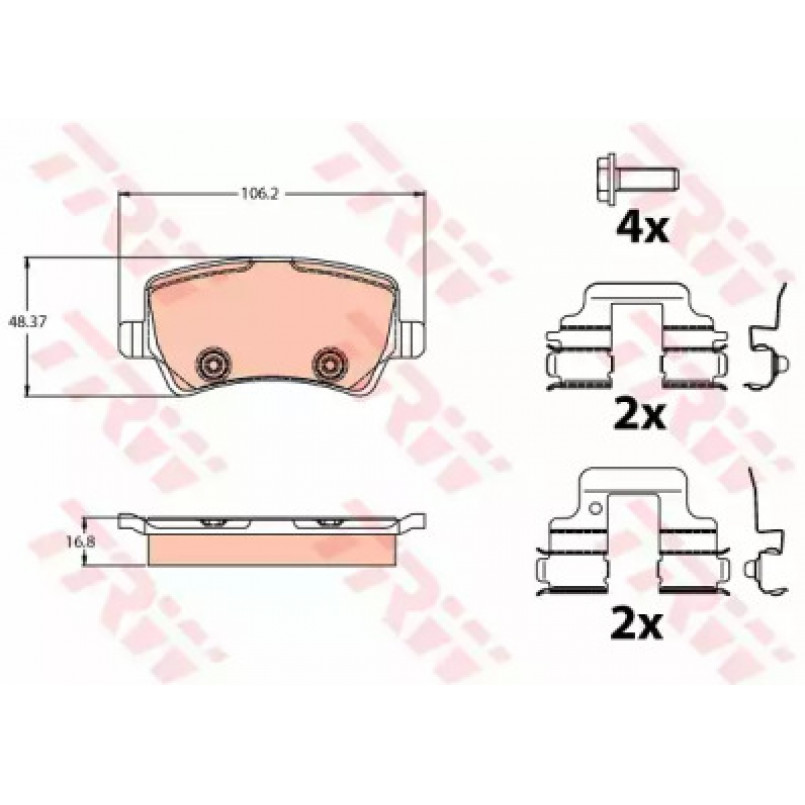 GDB2125  TRW - Гальмівні колодки до дисків