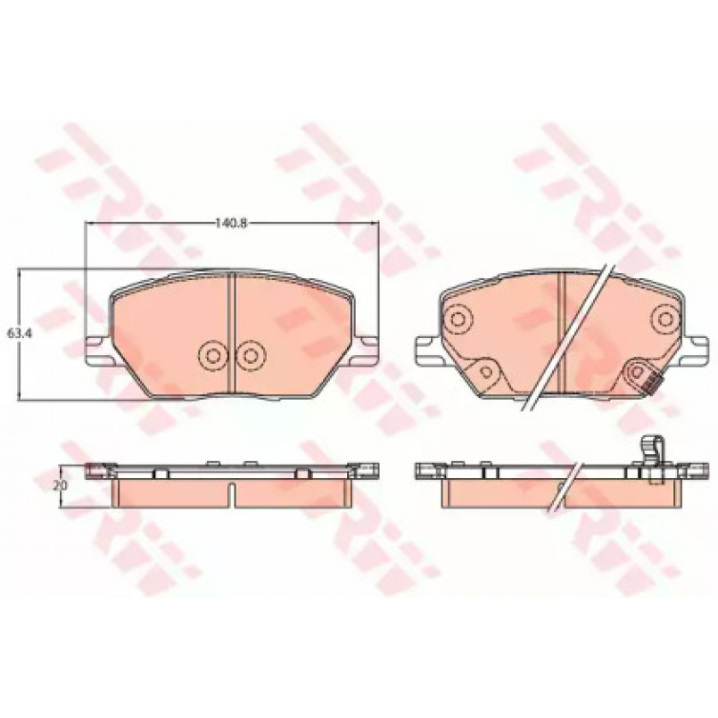 GDB3629 TRW - Гальмівні колодки до дисків