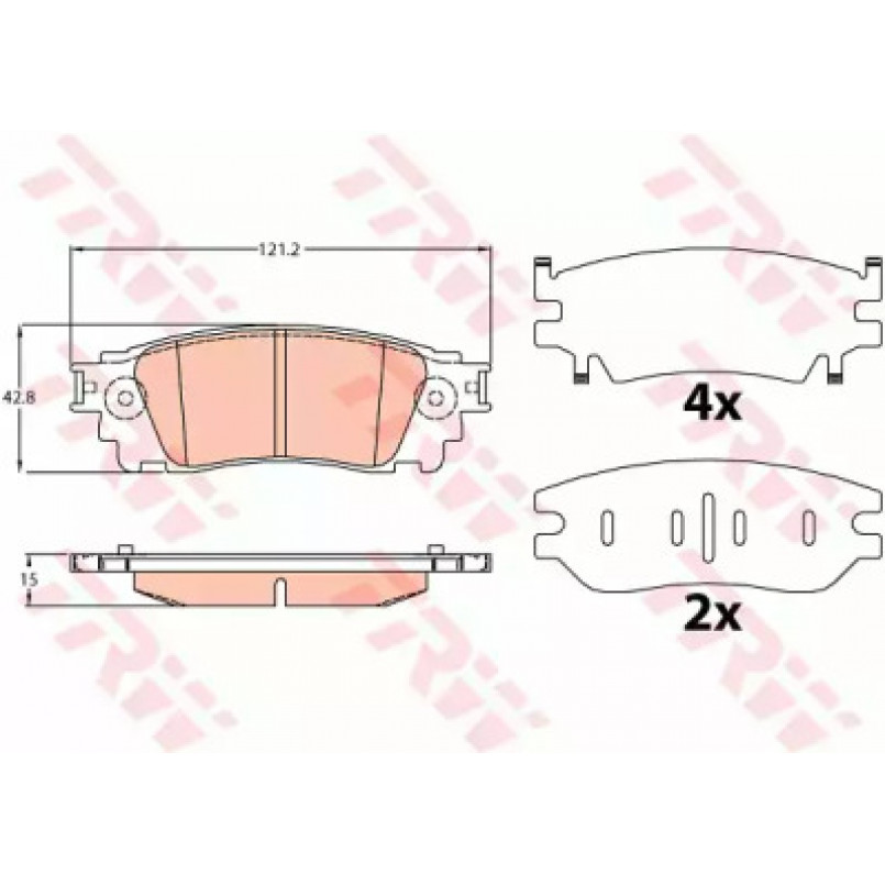 GDB4459 TRW - Гальмівні колодки до дисків