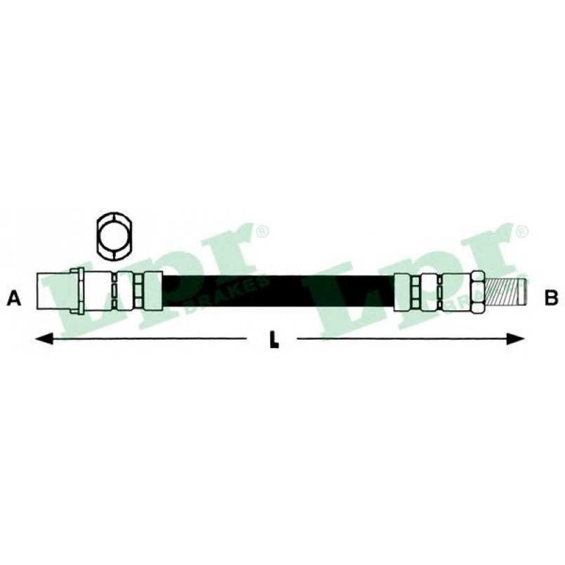6T48345  LPR - Гальмівний шланг
