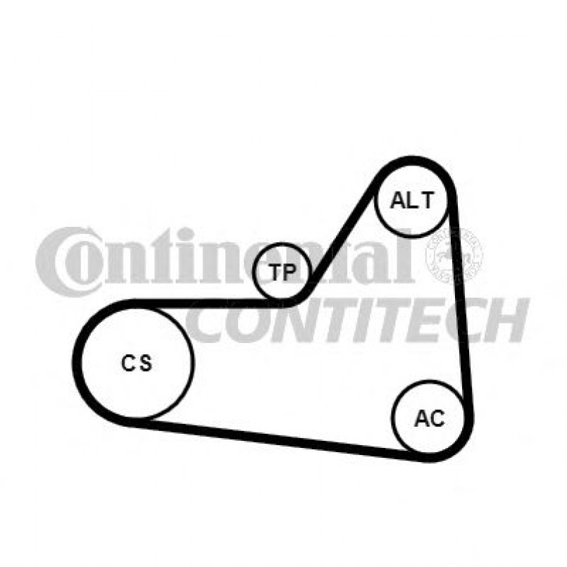 6PK1070K1   Комплект ременя CONTI-V MULTIRIB BELT KIT