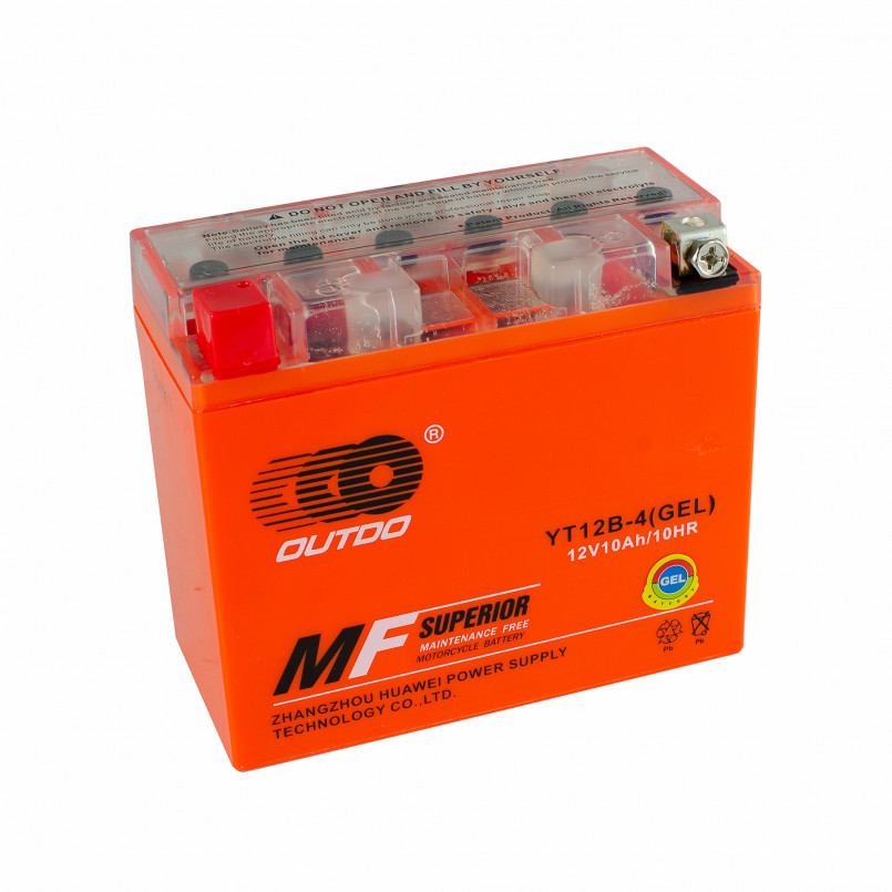 АКБ мото Outdo 10 Ah YT12B-4 (GEL)/(8х)