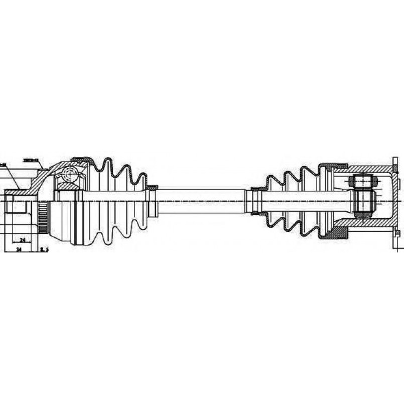 203022 GSP  -  Напіввісь