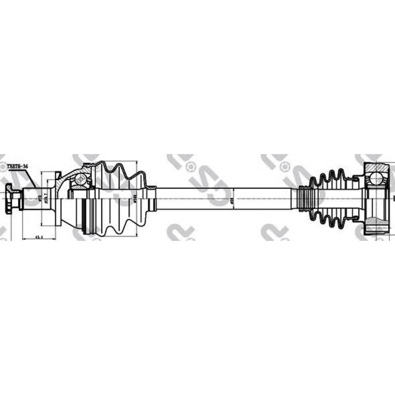 203063 GSP  -  Напіввісь