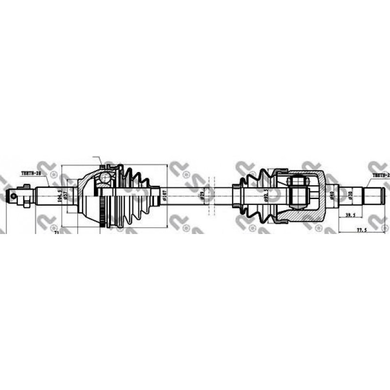 218036 GSP  -  Напіввісь