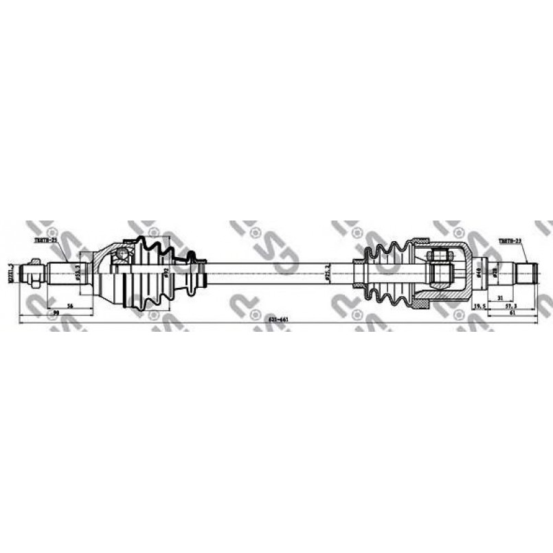 218216 GSP  -  Напіввісь