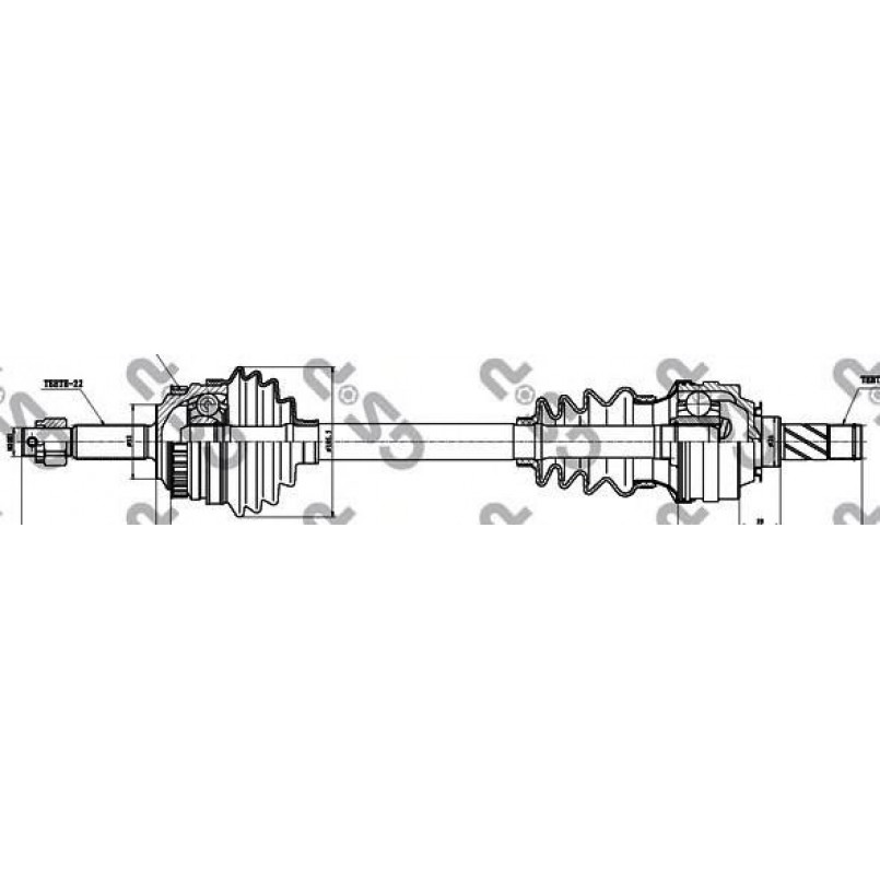 244001 GSP  -  Напіввісь