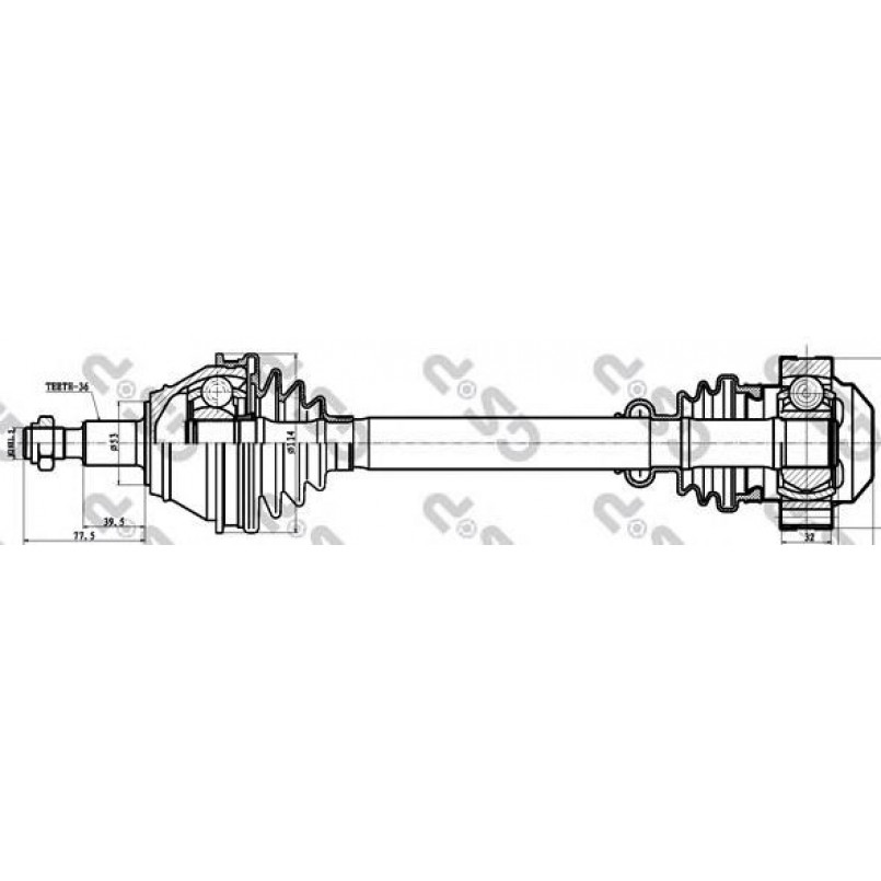 261123 GSP  -  Напіввісь