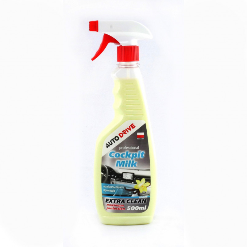 AUTO DRIVE Поліроль-молочко Auto Drive Cockpit Milk Ваніль 500мл.(24шт./упак.)