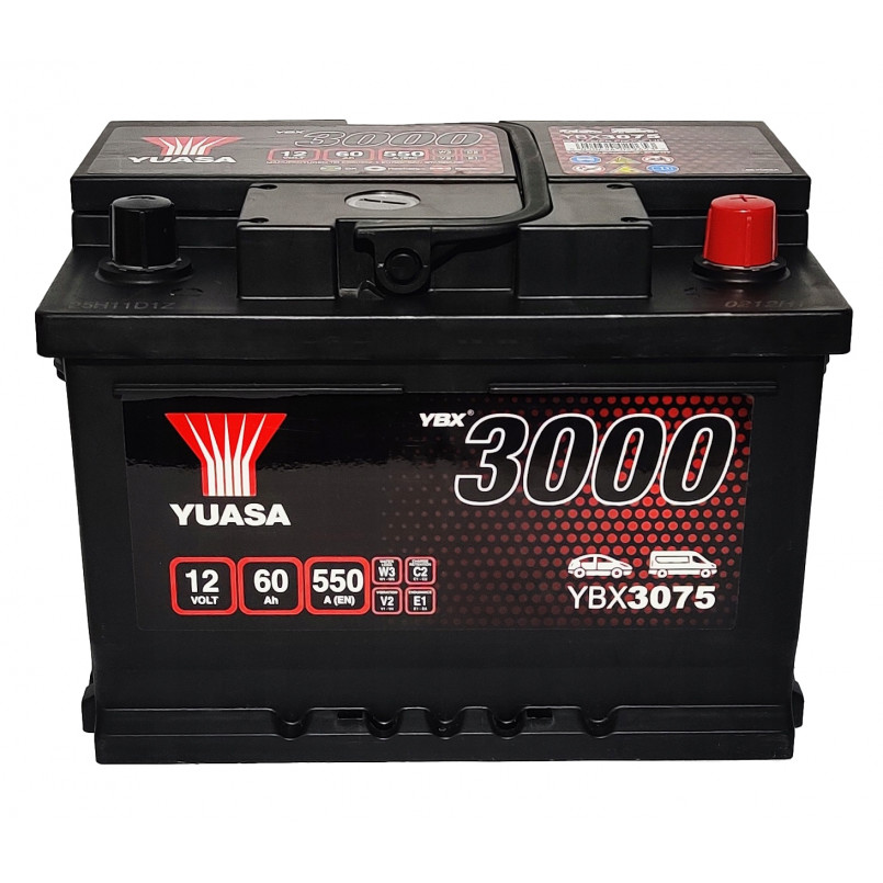 Yuasa 12V 60Ah SMF Battery YBX3075 (0)