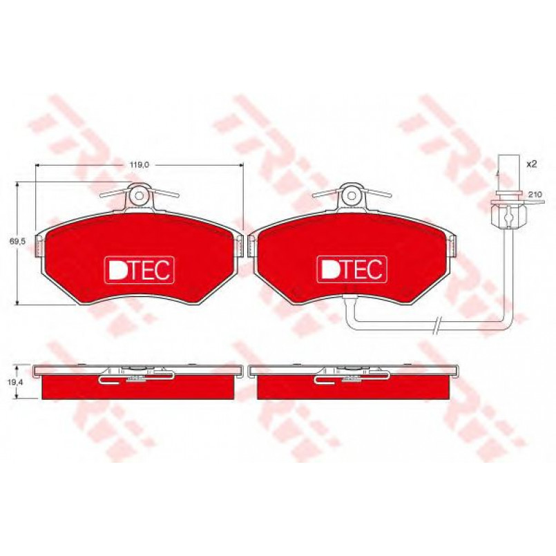 GDB1366DTE  TRW - Гальмівні колодки до дисків