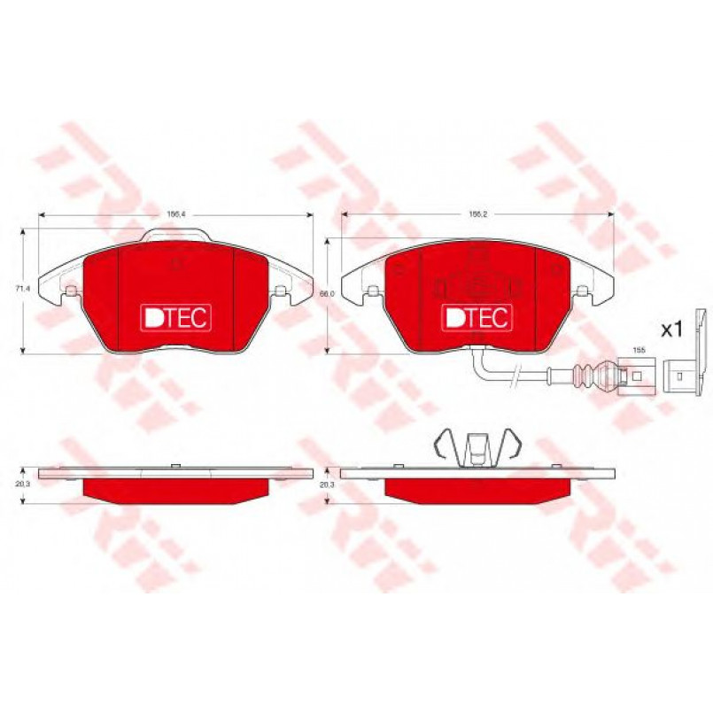 GDB1550DTE  TRW - Гальмівні колодки до дисків
