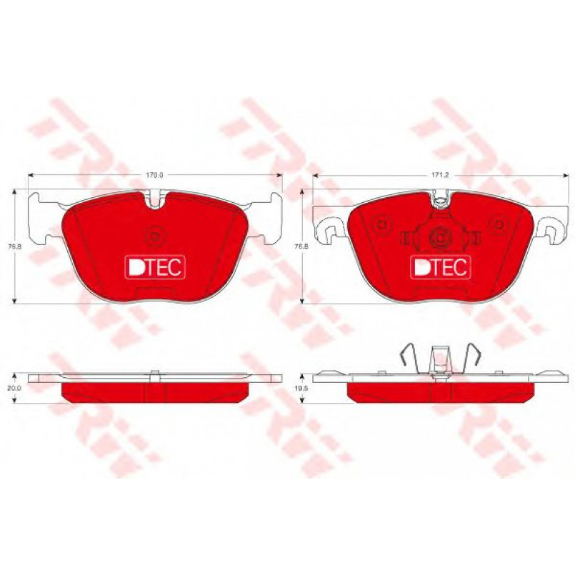 GDB1726DTE TRW - Гальмівні колодки до дисків