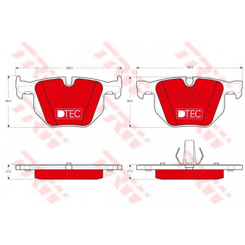 GDB1730DTE TRW - Гальмівні колодки до дисків