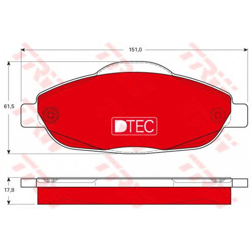 GDB1761DTE  TRW - Гальмівні колодки до дисків