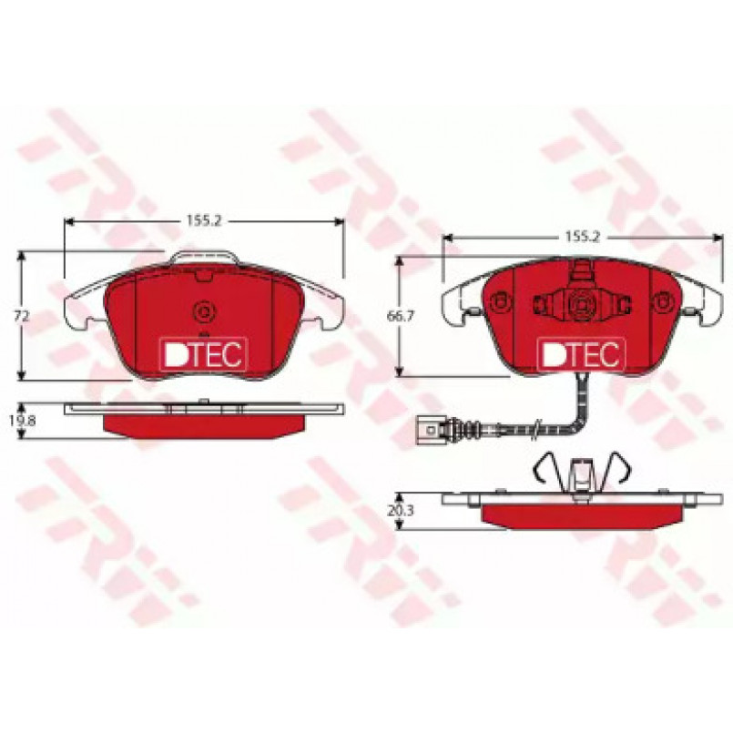 GDB1762DTE TRW - Гальмівні колодки до дисків