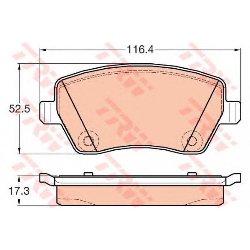 GDB2017 TRW - Гальмівні колодки до дисків
