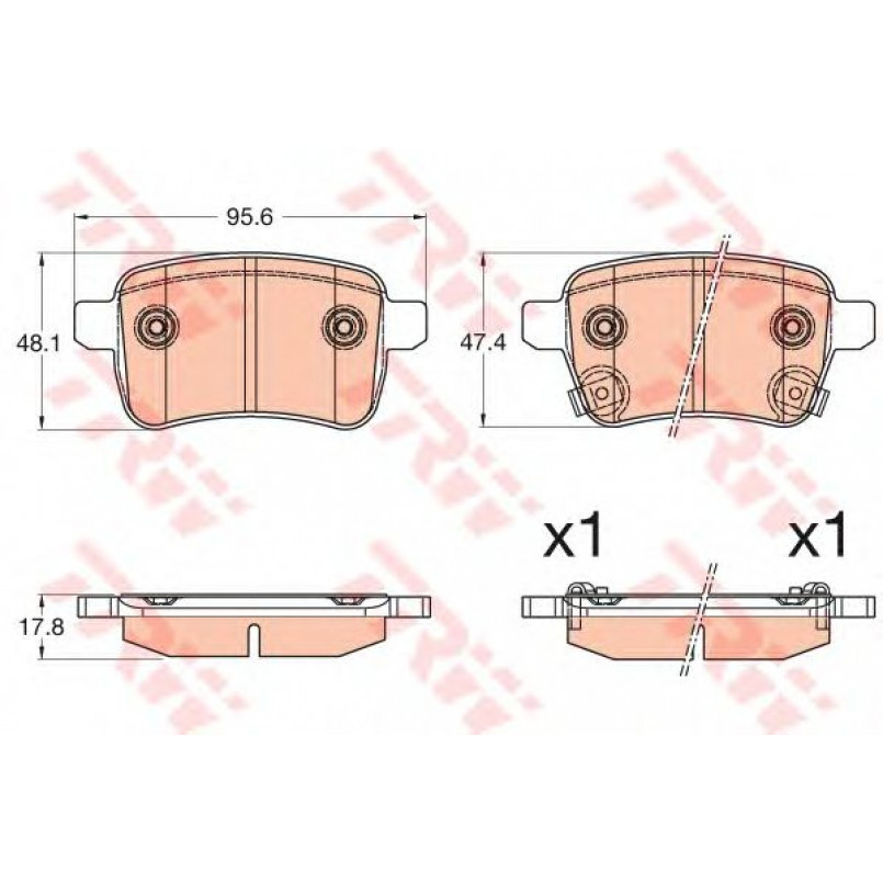 GDB2032 TRW - Гальмівні колодки до дисків