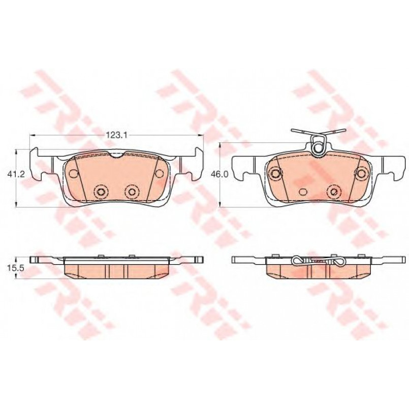 GDB2037  TRW - Гальмівні колодки до дисків