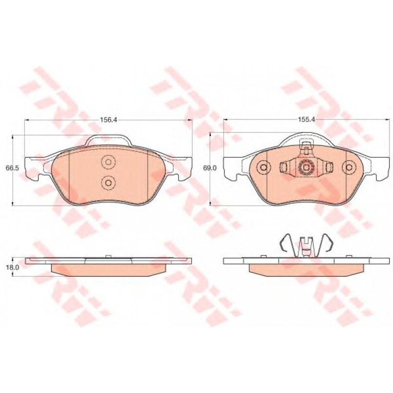 GDB2053 TRW - Гальмівні колодки до дисків