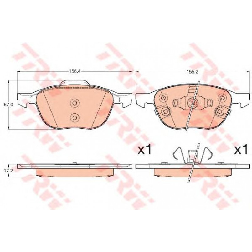 GDB2059 TRW - Гальмівні колодки до дисків