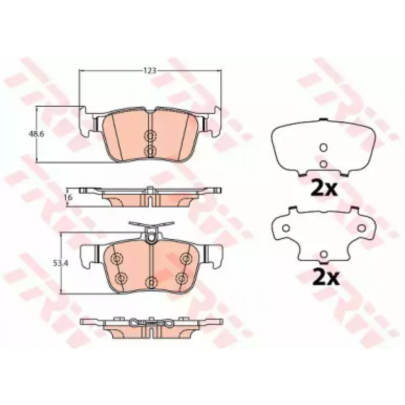 GDB2133 TRW - Гальмівні колодки до дисків
