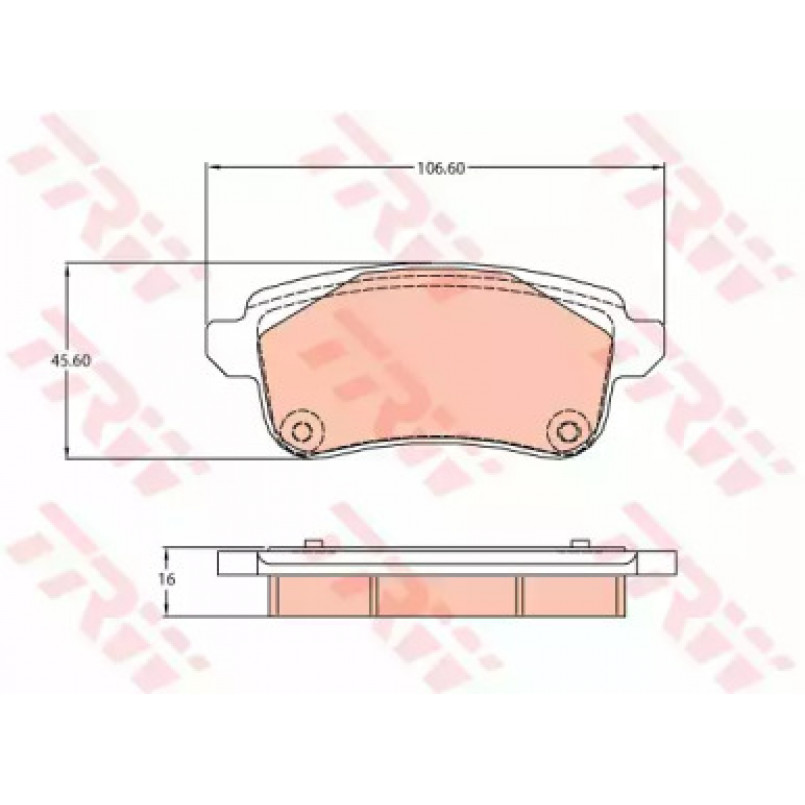 GDB2136 TRW - Гальмівні колодки до дисків
