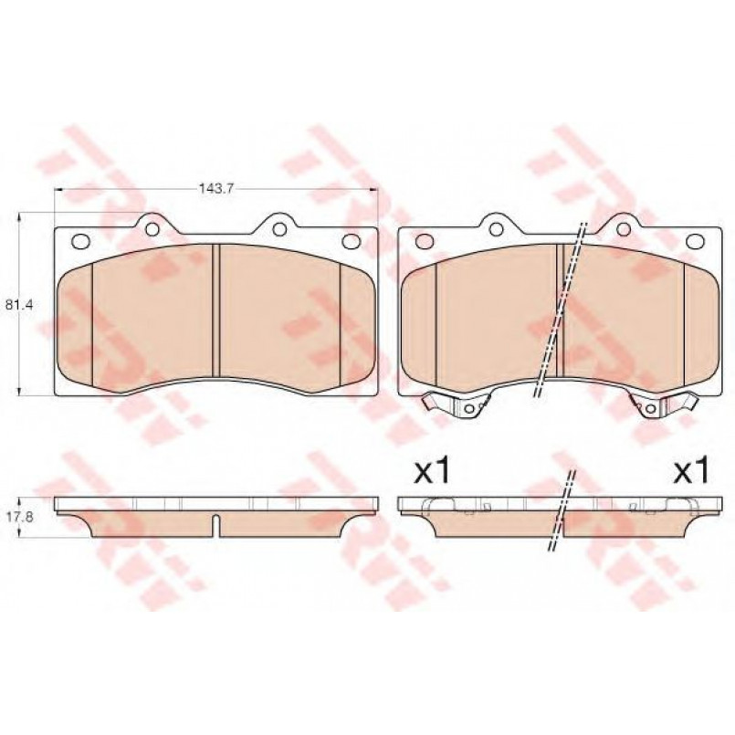 GDB3560 TRW - Гальмівні колодки до дисків
