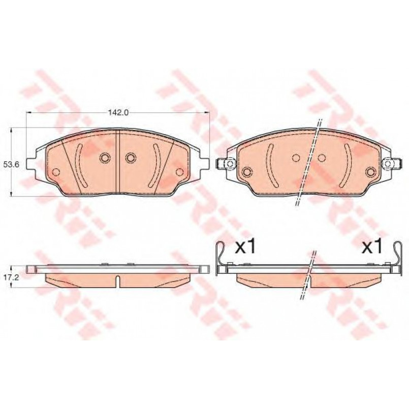 GDB3579 TRW - Гальмівні колодки до дисків