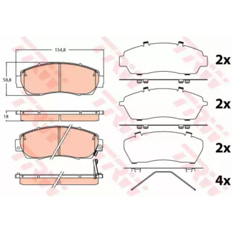 GDB3581  TRW - Гальмівні колодки до дисків