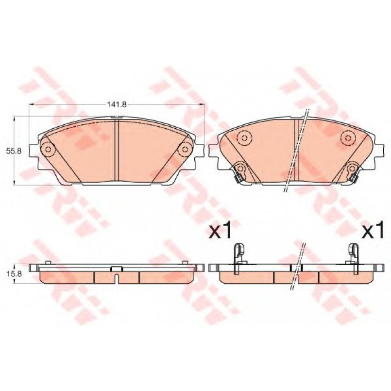 GDB3592 TRW - Гальмівні колодки до дисків