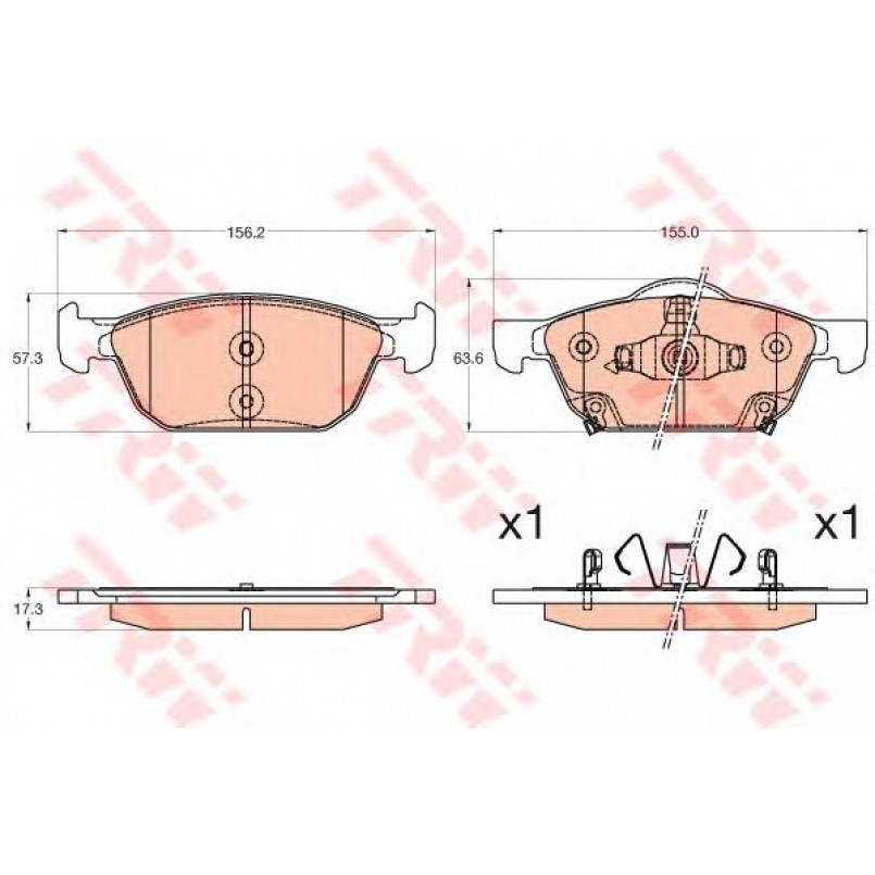 GDB3600 TRW - Гальмівні колодки до дисків