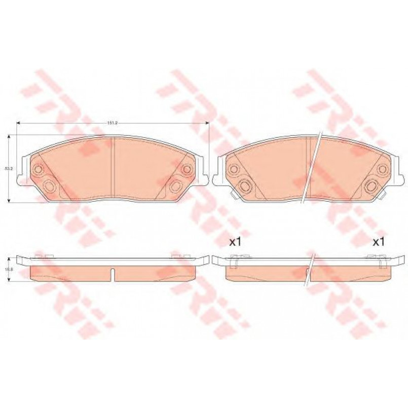 GDB3614 TRW - Гальмівні колодки до дисків