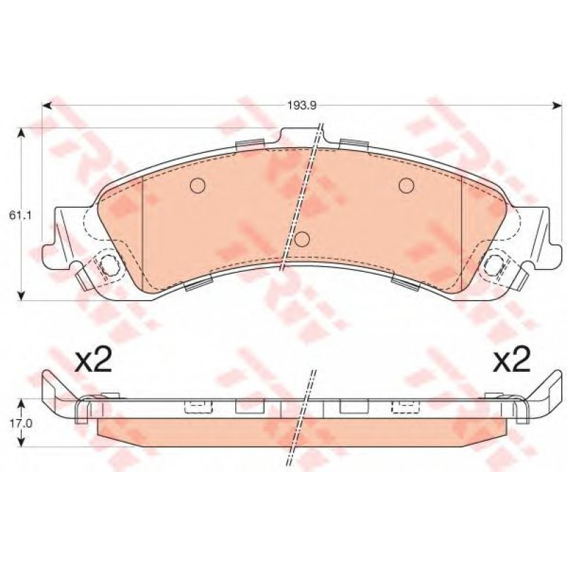 GDB4454  TRW - Гальмівні колодки до дисків
