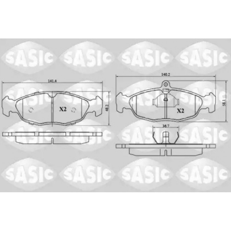 6216029 SASIC - Гальмівні колодки до дисків
