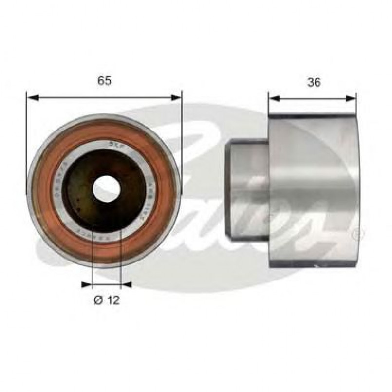 T42184 (7786-21528)  Обвідний ролик ременя ГРМ GATES POWERGRIP IDLER