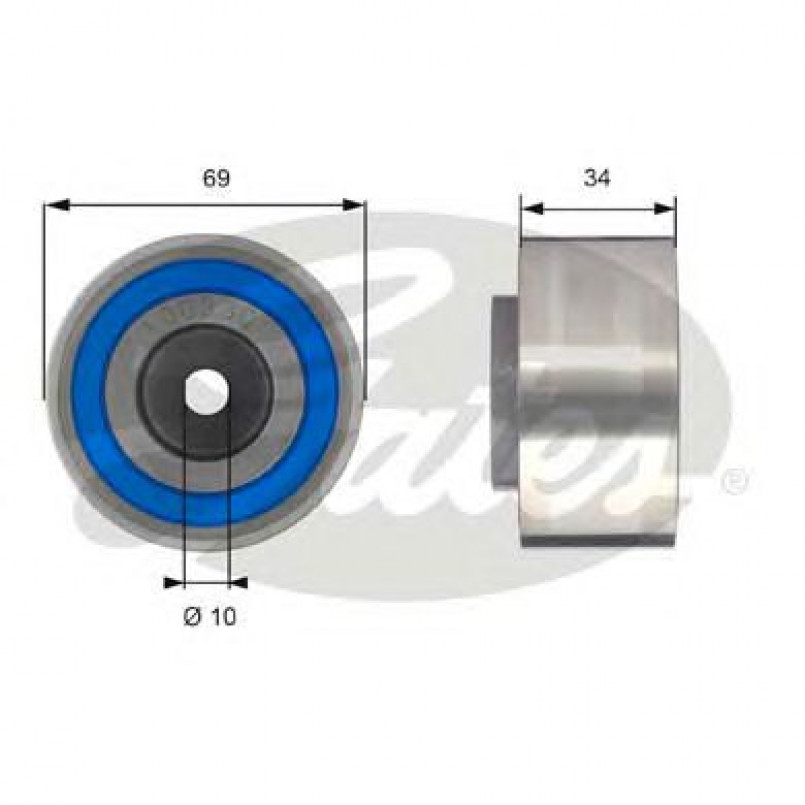 T42233 (7786-21631)  Обвідний ролик ременя ГРМ GATES POWERGRIP IDLER