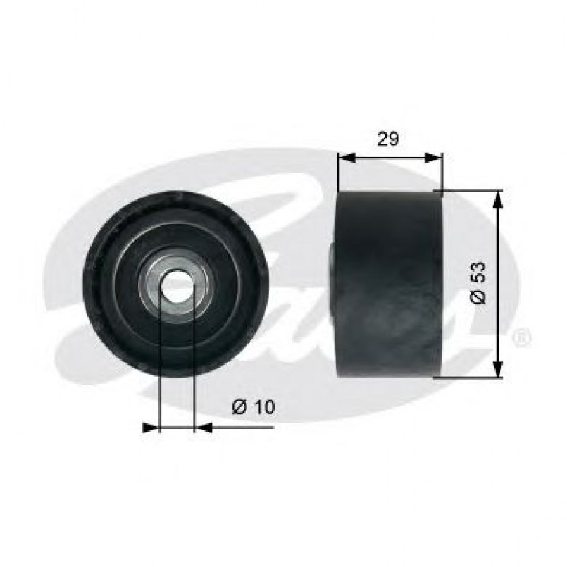 T42140 (7786-21458)  Обвідний ролик ременя ГРМ GATES POWERGRIP IDLER