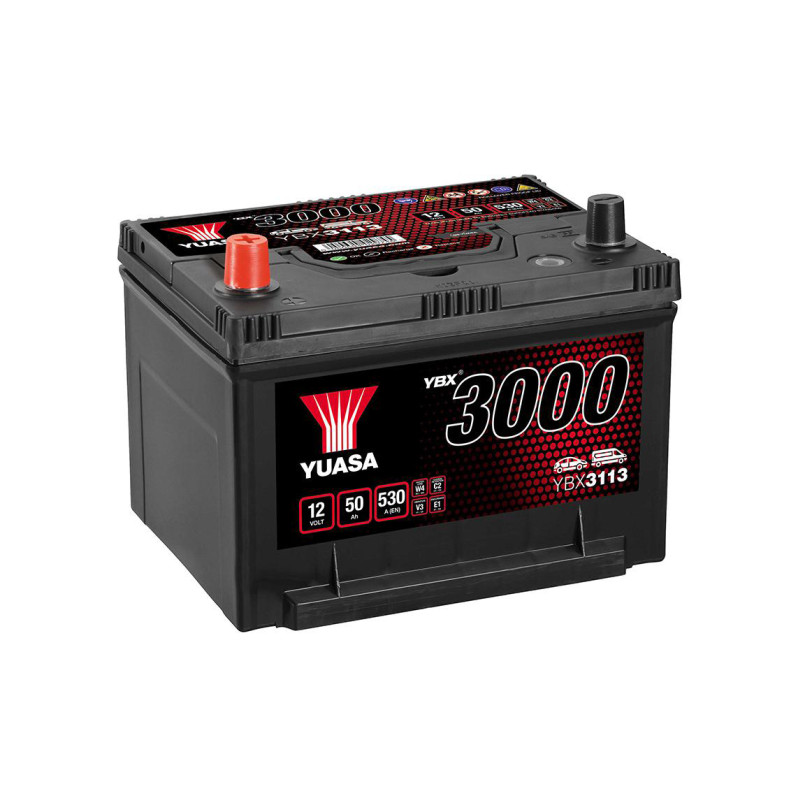 Акумулятор YBX3113 Yuasa 12V 50Ah 530A