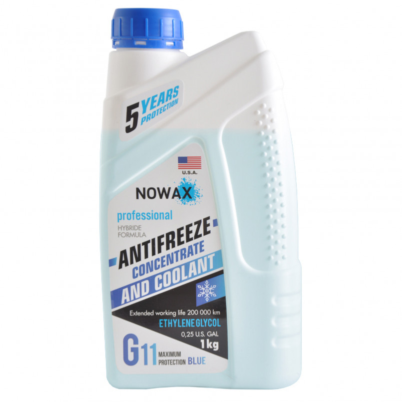 NOWAX ANTIFREEZEE Concentrate G11 BLUE Антифриз Концентрат 1Kg (15шт./уп.)