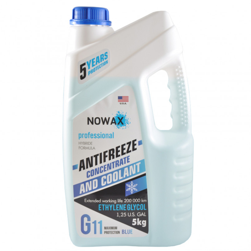 NOWAX ANTIFREEZEE Concentrate G11 BLUE Антифриз Концентрат 5Kg (4шт./уп.)