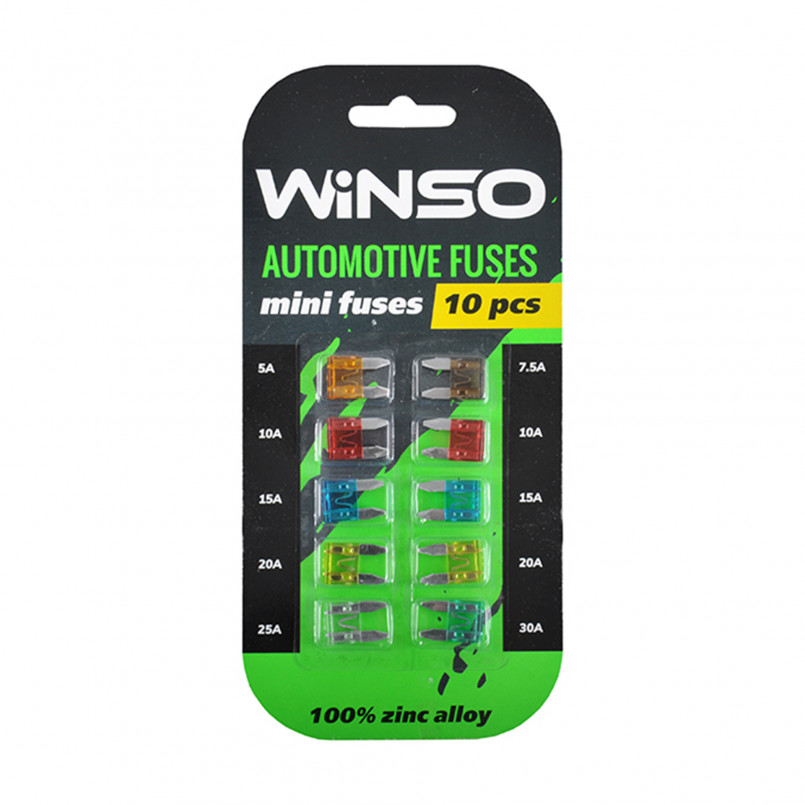 Запобіжники міні 10шт. WINSO