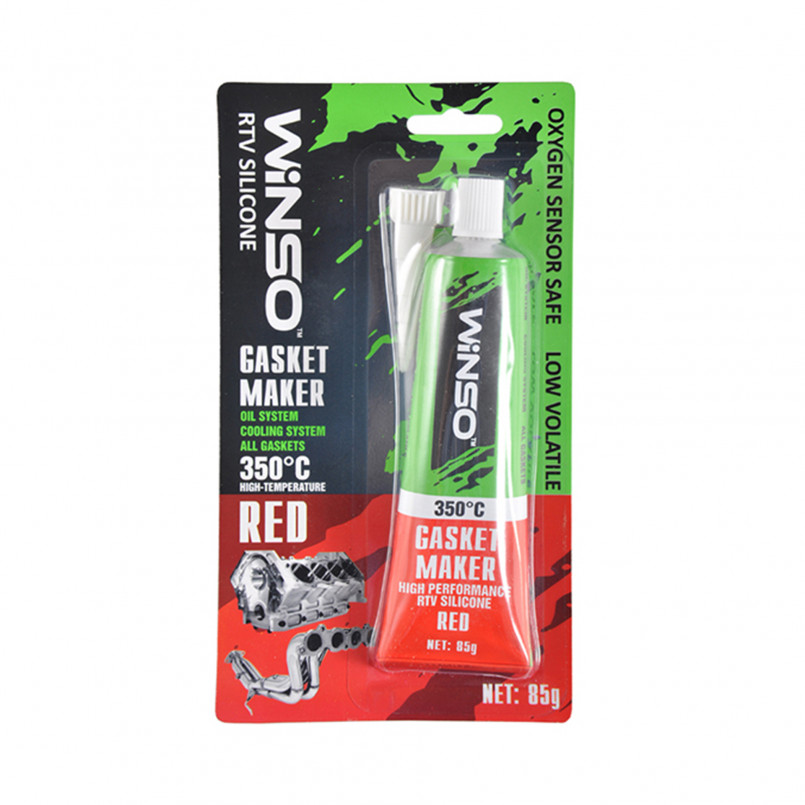 GASKET MAKER RED 85g +350⁰С Силіконовий герметик прокладок професійний червоний WINSO