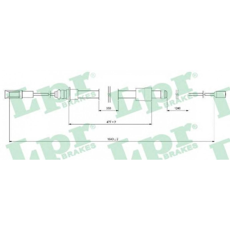 C0101B LPR - Трос ручного гальма