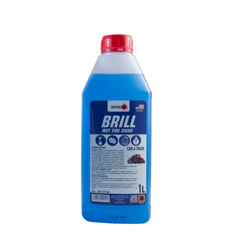 NOWAX Поліроль для шин NOWAX BRILL WET TIRE SHINE 1L концентрат 1:3 ;1:1