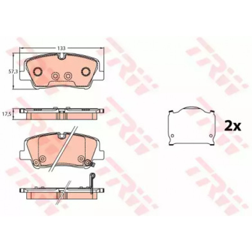 GDB3646  TRW - Гальмівні колодки до дисків