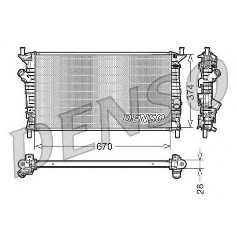 DRM10074  DENSO - Радіатор охолодження